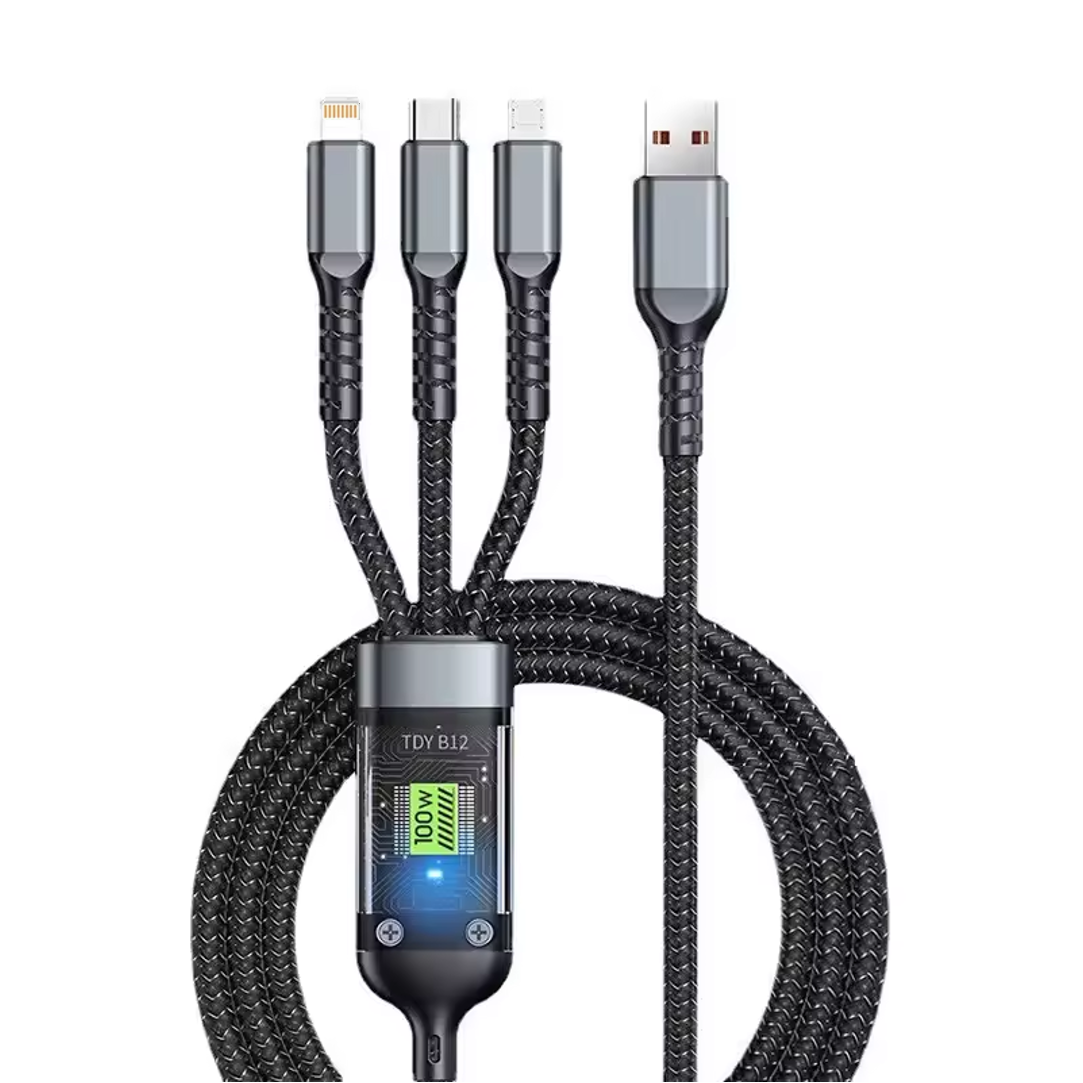 Cable-Carga-Rapida-100W-6A-3-En-1-Ligtning-Micro-Tipo-C-Cod-1016-Cables-5-314-22.png Cable Carga Rapida 100W 6A 3 En 1 Ligtning-Micro-Tipo C 2Mts (1016) - Imagen 1