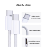 Cable Tipo C A Tipo C Nylon Carga Rapida 60W 1Mt (1059) - Imagen 3