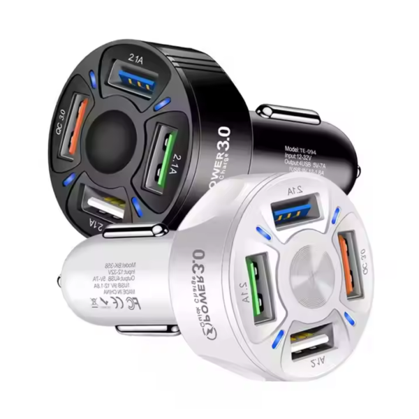 Cargador De Carro Qualcomm 4 Usb 7A (0456)