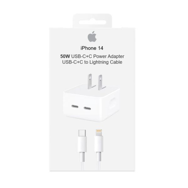 Cargador Iphone 50W Doble Tipo C A Lightning (1005)