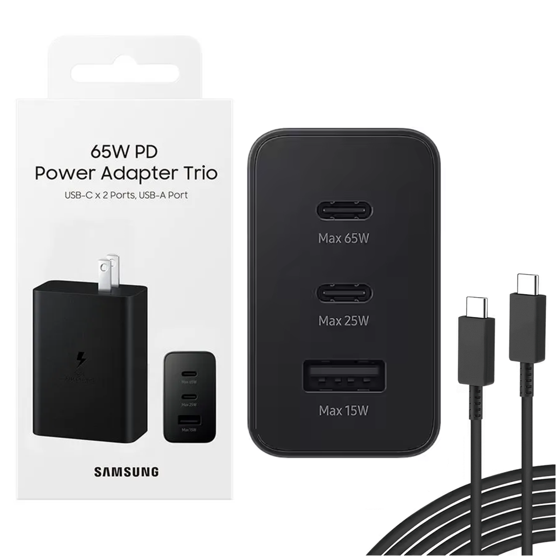 Cargador-Samsung-65W-2Ptos-C-1-Usb-Cable-C-A-C-Cod-0999-Cargadores-12-1029-72.png Cargador Samsung 65W 2Ptos C 1 Usb + Cable C A C (0999) - Imagen 1