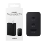Cargador Samsung 65W 2Ptos C 1 Usb Taco Solo (0926)