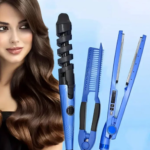 Combo Plancha De Cabello, Rizador Y Peine Nano Titanium (0875)