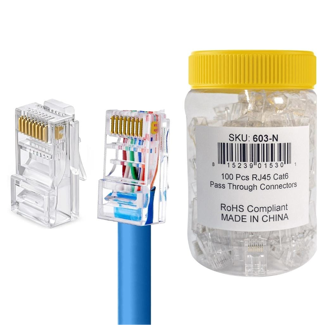 Conector-De-Red-Rj45-Cat6-Pack-100-Piezas-1085.png Conector De Red Rj45 Cat6 Pack 100 Piezas (1085) - Imagen 1