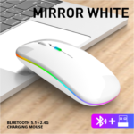 Mouse Inalambrico Recargable Luz Rgb (0182) - Imagen 2