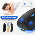 Mouse Inalambrico Recargable Luz Rgb (0182) - Imagen 5