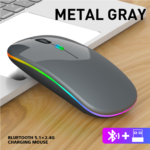 Mouse Inalambrico Recargable Luz Rgb (0182) - Imagen 3