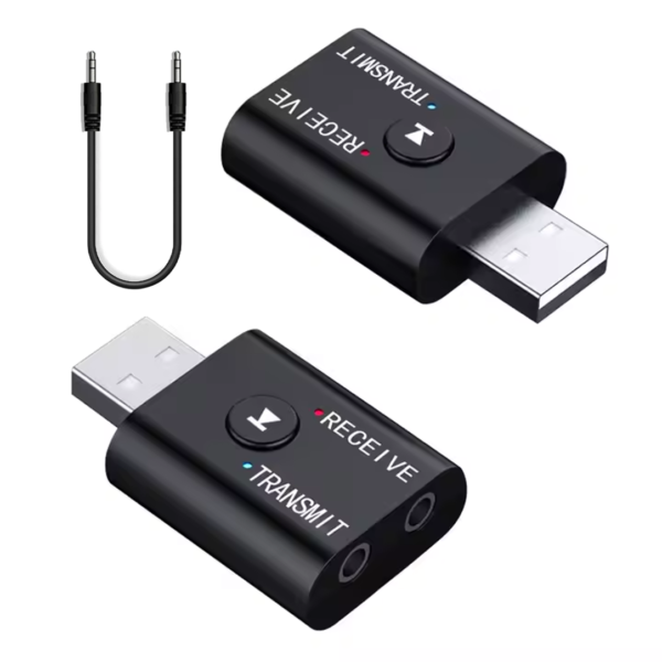 Receptor Y Emisor De Audio Bluetooth Usb 3.5mm (0473)