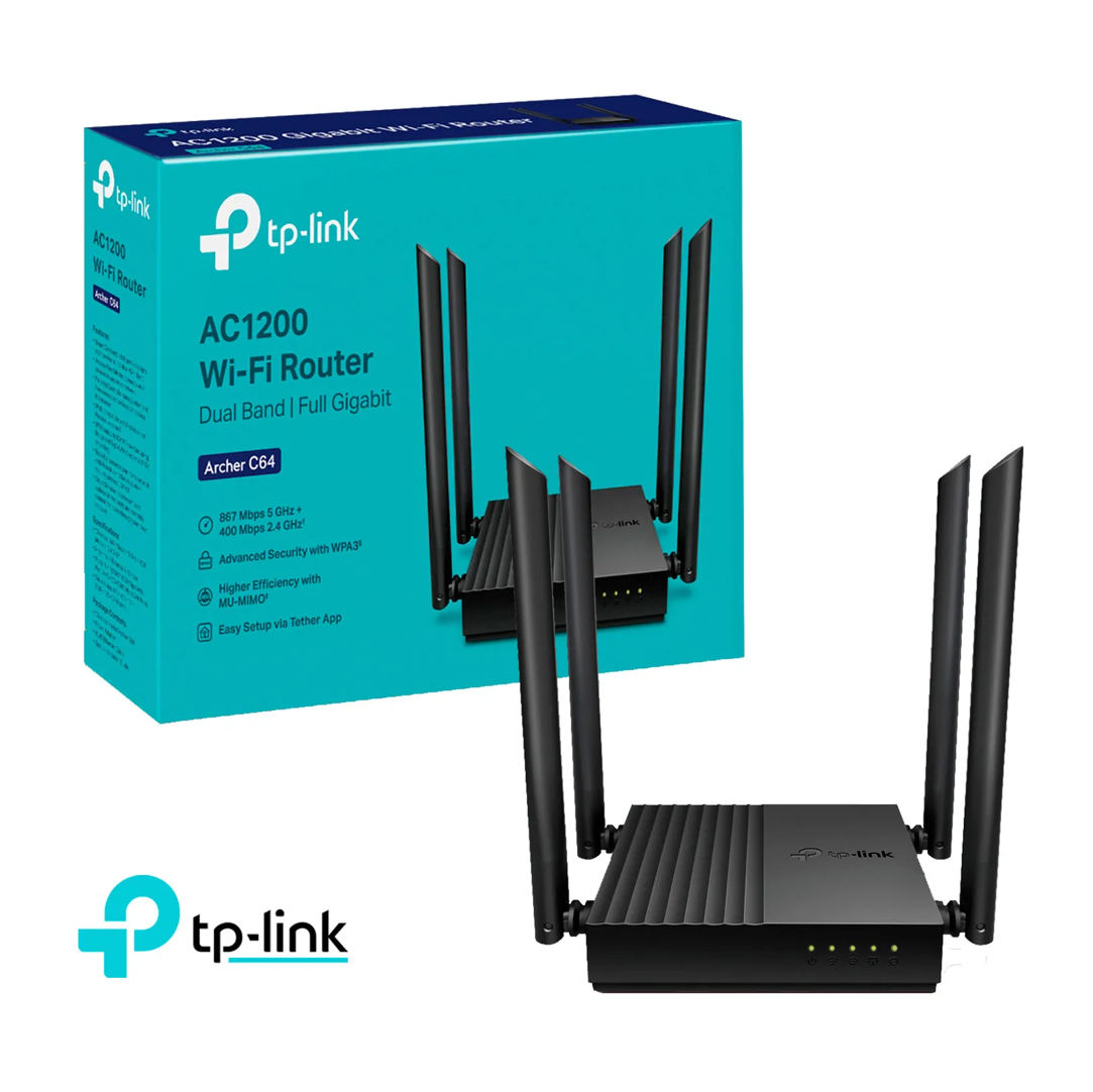 Router-Tp-Link-Archer-C64-Ac1200-Dual-Band-Gigabit-Cod-0096-Internet-67-5643-395.png Router Tp-Link Archer C64 Ac1200 Dual Band Gigabit (0096) - Imagen 1