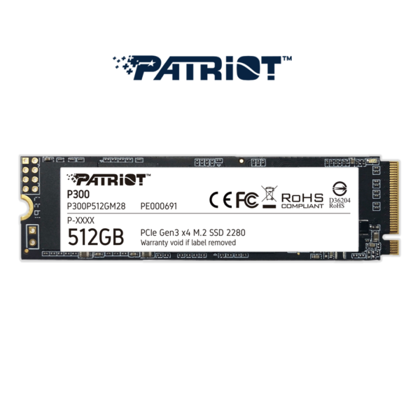 SSD M.2 512Gb Patriot P300 Pcie Gen 3X4 (0702)